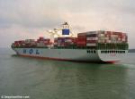 ID 571 NOL CORAL (1998/65475grt/IMO 9139749. Renamed APL CORAL), inbound to Southampton, England.
